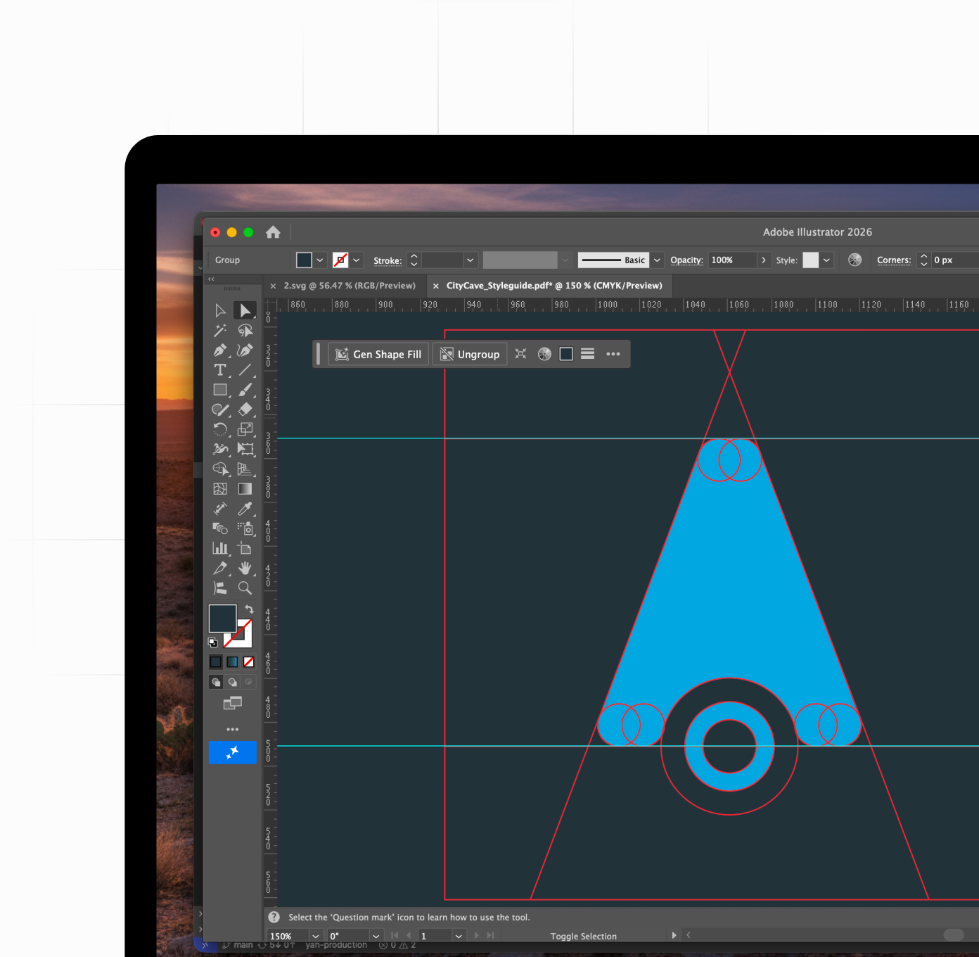 Brand identity design process — Adobe Illustrator and Figma